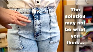 How to Fix a Baggy Crotch on Jeans [upl. by Pitts]