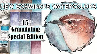 15 NEW SCHMINCKE GRANULATING WATERCOLORS 2020 Special Edition Review  How To Mix Your Own [upl. by Sicnarf]