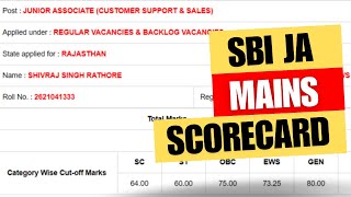 My SBI Clerk Mains Scorecard  1st attempt🥹💙 [upl. by Llohcin52]