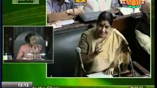 Sushma Swaraj Speech on Norway Issue in Parliament [upl. by Aisatan]