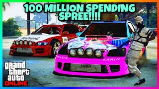 100 MILLION SPENDING SPREE IN GTA 5 ONLINE [upl. by Nafets]