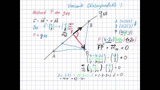 Abstand Punkt Gerade im Raum Variante Skalarprodukt [upl. by Senga]
