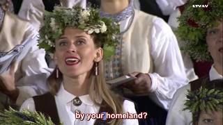 Latvian Song Festival 2018  quotMīla ir kā ugunsquot English TranslationSubtitlesENG SUB [upl. by Gertrude406]