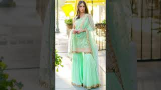 Top sharara gharara outfits for wedding season sharara wedding gharara outfit fashion shorts [upl. by Gnem]