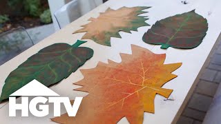 DIY Fall Foliage Place Mats  HGTV [upl. by Delcine183]