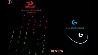 REDRAGON MITRA K551 amp LOGITECH G102 MOUSE REVIEW  SHAKE  All in One Review [upl. by Whiffen]