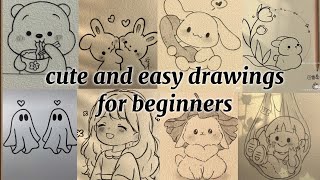 easy drawings for beginners  part1  cute simple drawings l drawing ideas 💡 [upl. by Synned955]