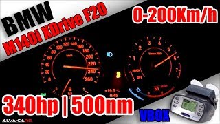 BMW M140i F20 340HP500NM Launch Control 0200Kmh Acceleration VBOX [upl. by Hedvig]