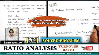 Ratio Analysis  Debtors turnoverratio  Debtors Collection Period  Turnover ratio  By Kauserwise [upl. by Bar]