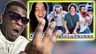 RAPPER REACTS TO  When A Freestyle Rapper Pianist and Violinist Go On Omegle REACTION [upl. by Ashlen]