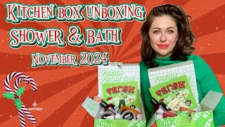 Lush Kitchen Subscription Box November 2024 🎄SHOWER amp BATH BOX UNBOXING 🎄 [upl. by Jorgan]