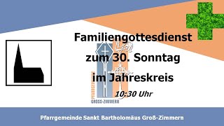 Kath Gottesdienst zum 30 Sonntag im Jahreskreis 271024 1030 Uhr St Bartholomäus GrZimmern [upl. by Sikes]