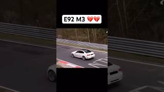 😭😭 e92 e92m3 bmw bmwm3 m3 f80 f80m3 trackday cars carcrashes supercar youtubeshorts [upl. by Milah]