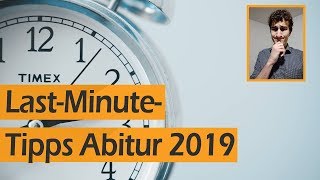 Abitur 2019 in Hessen NRW Niedersachsen BW RLP etc LastMinute Tipps  Leo Eckl [upl. by Hsiri]