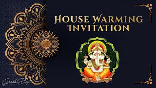 Housewarming Invitation  Griha Pravesh Invitation Video  Graphixity [upl. by Gilges]