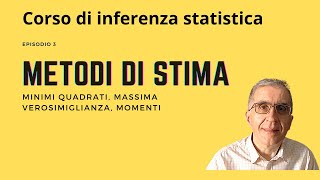 Corso inferenza statistica Episodio 3 Metodi di stima [upl. by Leesen]