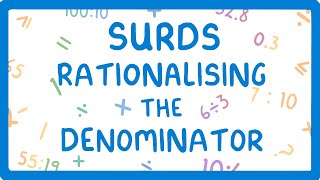 GCSE Maths  How to Rationalise the Denominator of a Surd Part 33 42 [upl. by Nwad]