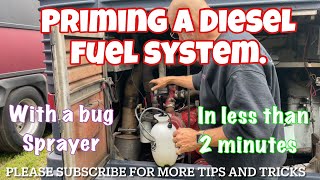 Priming a Diesel engine made easy [upl. by Saenihp639]