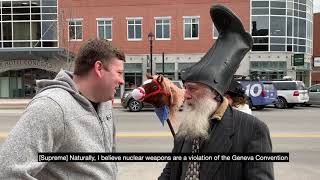 Vermin Supreme on nuclear weapons February 2020 [upl. by Anitnatsnoc]