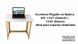 Escritorio Plegable en Madera Ref 1347 y 1348 Ideal para Espacios Reducidos  Multilink Ergonómicos [upl. by Acitel28]