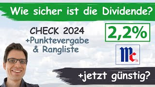 McCormick Aktienanalyse 2024 Wie sicher ist die Dividende Jetzt günstig [upl. by Savina]