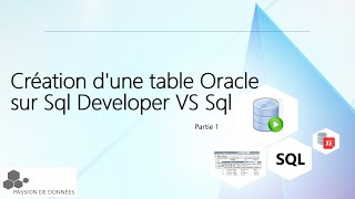 Création dune table Oracle sur Sql Developer VS Sql partie 1 [upl. by Laurice]