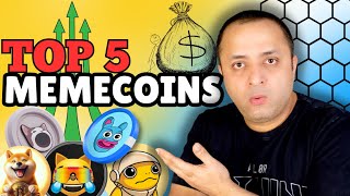 🚨 TOP 5 MEMECOINS Which Can GROW YOUR PORTFOLIO FOR GOOD In 202425 BULL SEASON  MEMECOIN SEASON 🤑 [upl. by Dougie29]