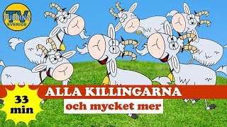 Alla killingarna på kullen sprang  med mera  Svenska barnsånger [upl. by Kostival]