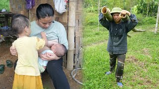 Mother Just Gave Birth Poor Life My Familys Daily Work Chop Bamboo Repair The House [upl. by Norina284]