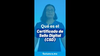 Qué es el Certificado de Sello Digital CSD [upl. by Goodson174]