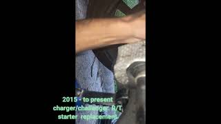 2015 to present Challenger Charger RT  starter replacement [upl. by Deadman]