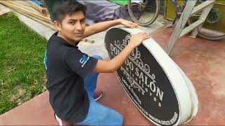 Letras encajonadas para eventos  letrero 3D  Instalación quotSALON DORADOSquot Pucallpa  Perú [upl. by Rebeka]