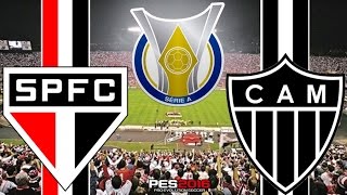 SÃO PAULO x ATLÉTICO MG  191115  Brasileirão 2015  Gols e Melhores Momentos PES 2016 [upl. by Imerej]