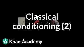 Classical conditioning Neutral conditioned and unconditioned stimuli and responses  Khan Academy [upl. by Alexandra]