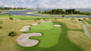 Liberty National GC  Hole 02 TrackMan Virtual Indoor Golf Preview [upl. by Sotos]