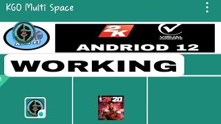 NBA 2K20 AND GG WORKING TO KGO MULTI SPACE FOR ANDRIOD 12 [upl. by Leia338]