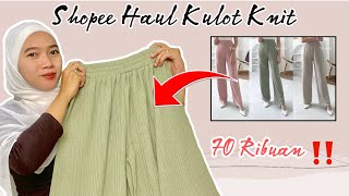 Shopee Haul Knit Pants 70 Ribuan [upl. by Anayrb]