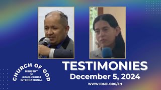 Testimonies – December 5 2024 – CGMJCI [upl. by Tanhya]