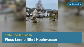 Erste Überflutungen im Januar  Hochwasser an der Lenne [upl. by Asenav]