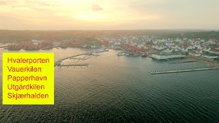 Norway Hvaler Islands from the Hvalerport to Skjærhalden 4K Drone [upl. by Ysdnyl4]