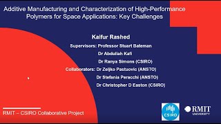 Additive Manufacturing of HighPerformance Polymers for Space Applications [upl. by Anuat499]