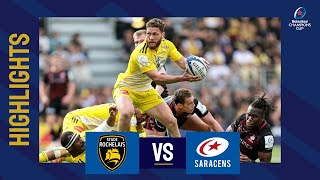 Highlights  Stade Rochelais v Saracens Quarterfinal│Heineken Champions Cup 202223 [upl. by Okwu]