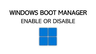 How To EnableDisable the Windows Boot Manager Screen at Boot Windows 1011 [upl. by Lemal]