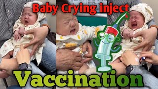 Vaccination Injection Baby Crying  Congenital vaccinations given to the child [upl. by Aisined]