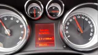 Opel Astra J GTC 14 Turbo  fuel consumption at 100kmh in 6th gear [upl. by Askwith]