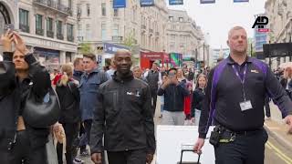 Makelele delivers the UEFA Champions League trophy to London fan zone [upl. by Wagshul]