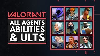 VALORANT  All Characters Abilities amp Ultimates [upl. by Ayahsey]