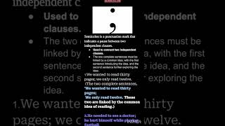 SemicolonPunctuation Unit 1OU Sem 3 [upl. by Nivloc329]