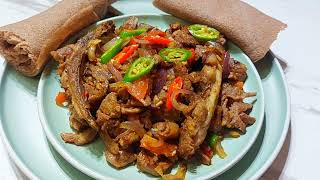 ትክክልኛ ጥብስ አሰራር  Delicious Ethiopian Tibs recipe  Enemamar  እንማማር [upl. by Metcalf]