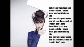 Demi Lovato  Really Dont Care feat Cher Lloyd LYRICS ON SCREEN [upl. by Novah]